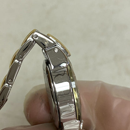 Armitron Women's Bracelet Watch Gold/Silver Band Crystals Bezel 75/3313TTG.