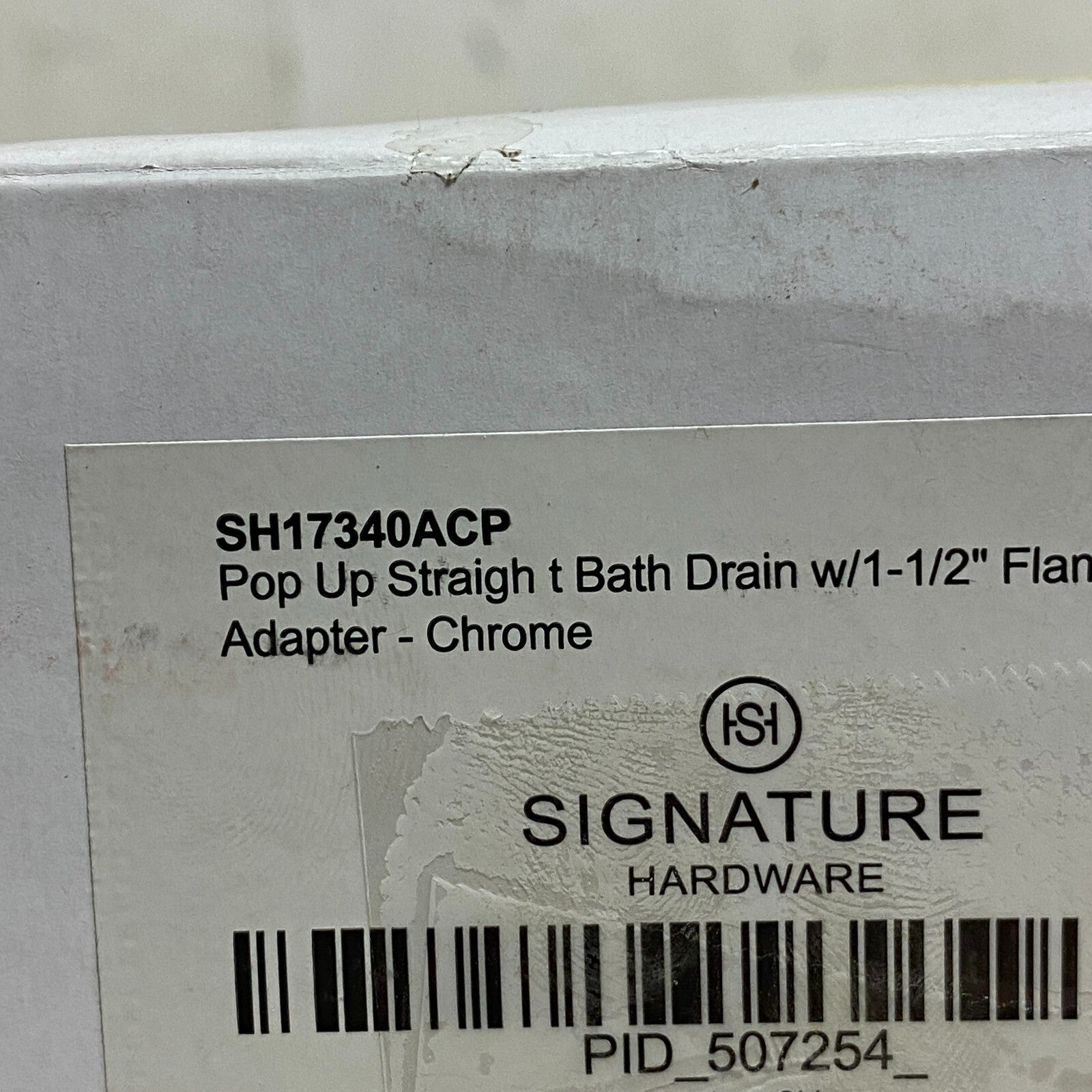 Signature Hardware POP UP STRAIGHT BATH DRAIN WITH 1-1/2" FLANGED PVC ADAPTER-C,