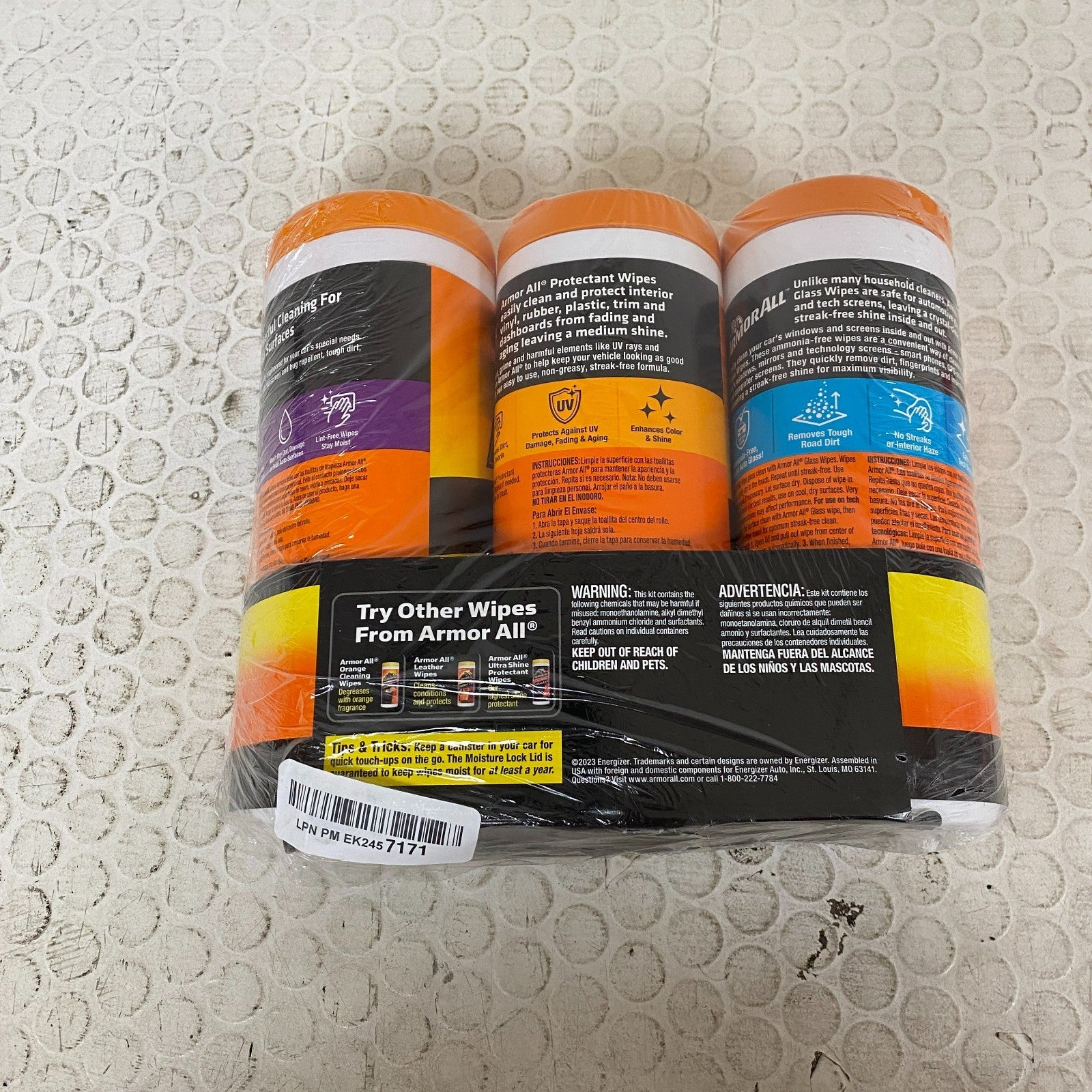 Armor All Protectant Glass Cleaning Wipes 3 Pack 30ct Each Interior Exterior Car