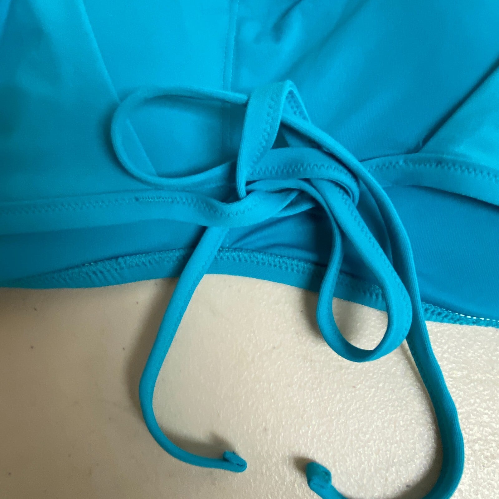 Calia Women's Swim Collection Low Support Tie Back Bikini Top Lake Blue WSA22215