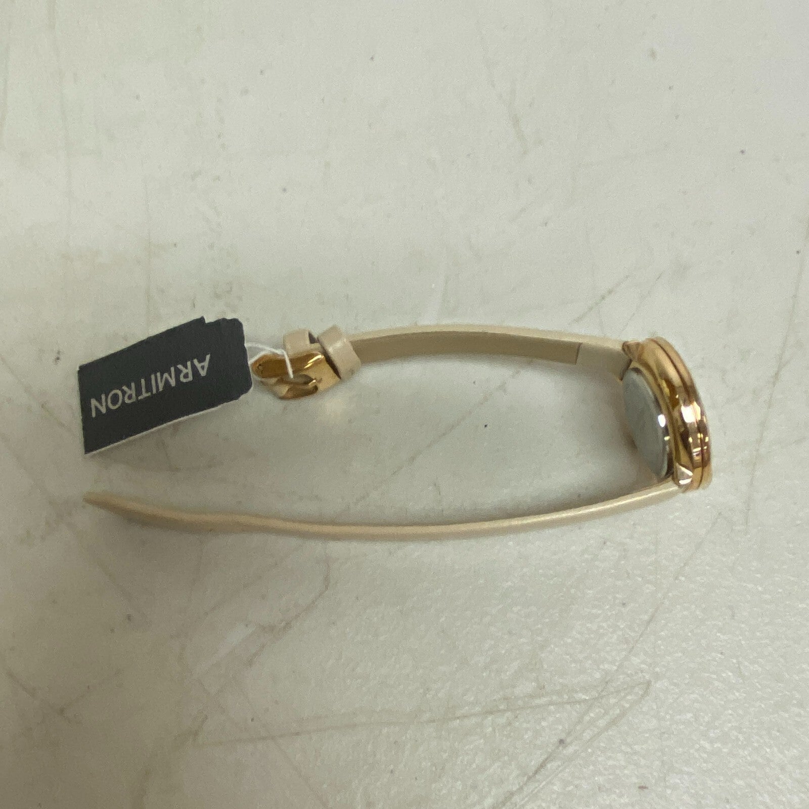 Armitron Rose Gold with butterfly Bessel Beige Band Women's Watch 75/5752RG