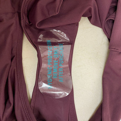 CALIA Women's Mid Rise Wide Banded High Leg Swim Bottoms Wine WSA23414