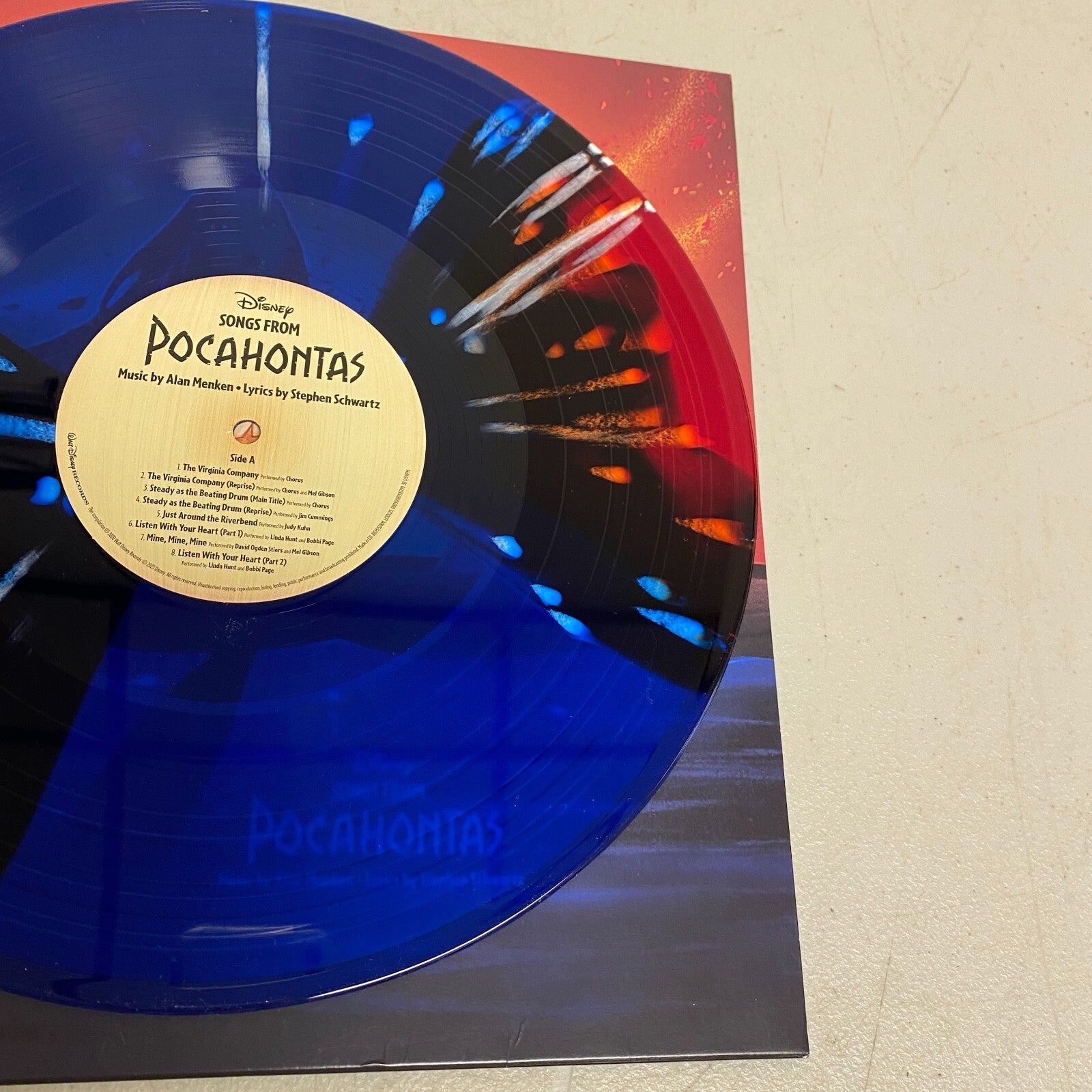 Disney Songs From Pocahontas Orignal Soundtrack vinyl