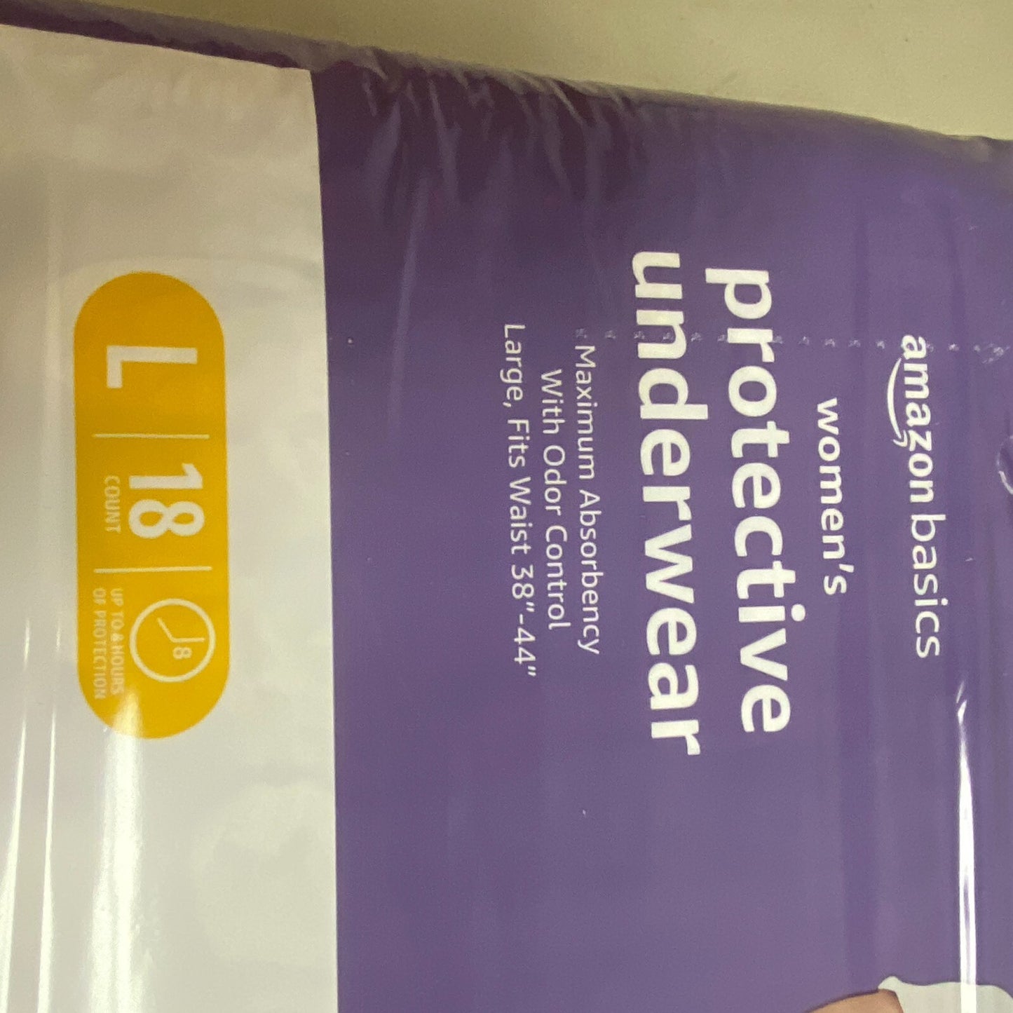 Basics Incontinence & Postpartum Underwear for Women, Large, 44 ct