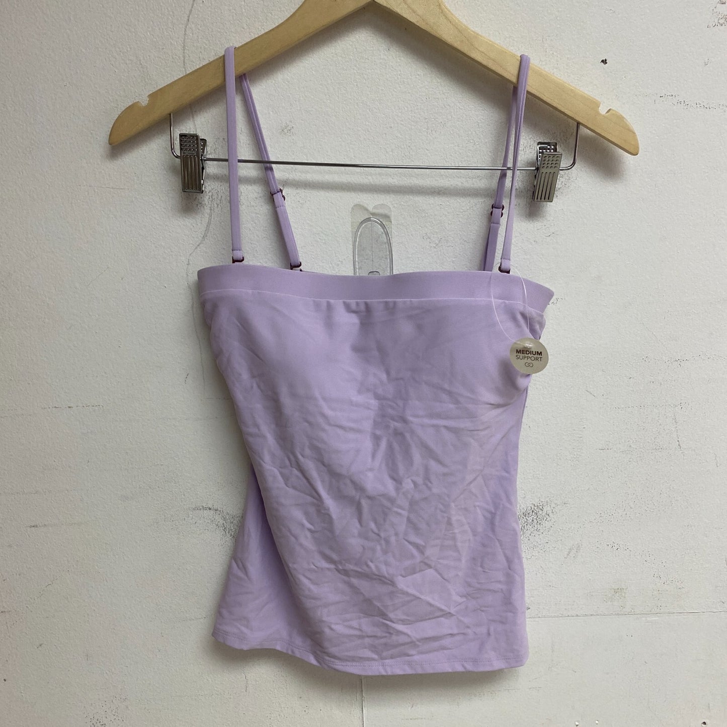 Calia Women's Swim Bikini Top Racerback Bandeau Tankini Lilac Flash WSA23304