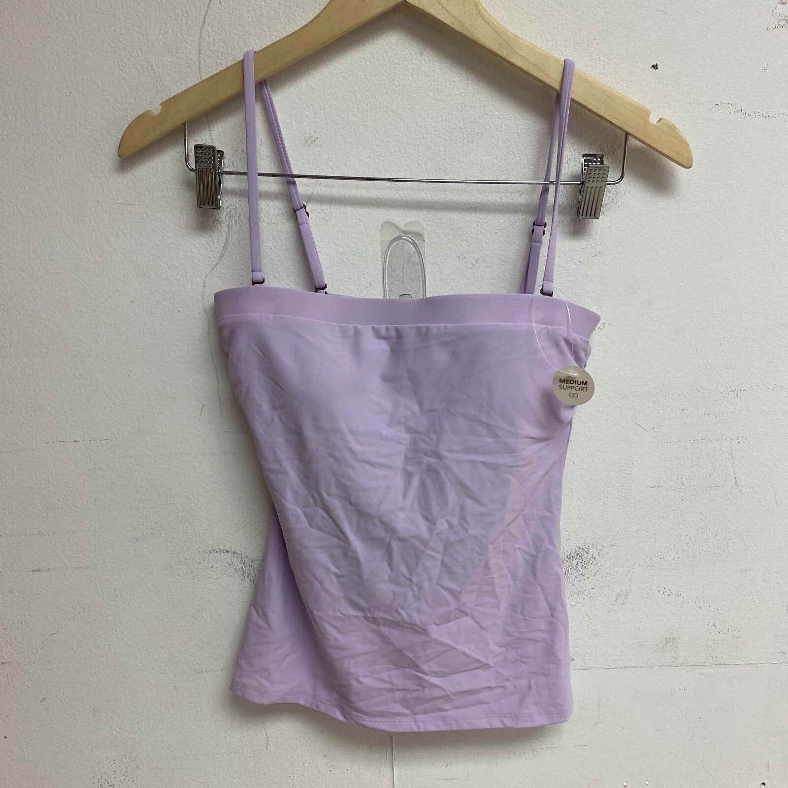 Calia Women's Swim Bikini Top Racerback Bandeau Tankini Lilac Flash WSA23304