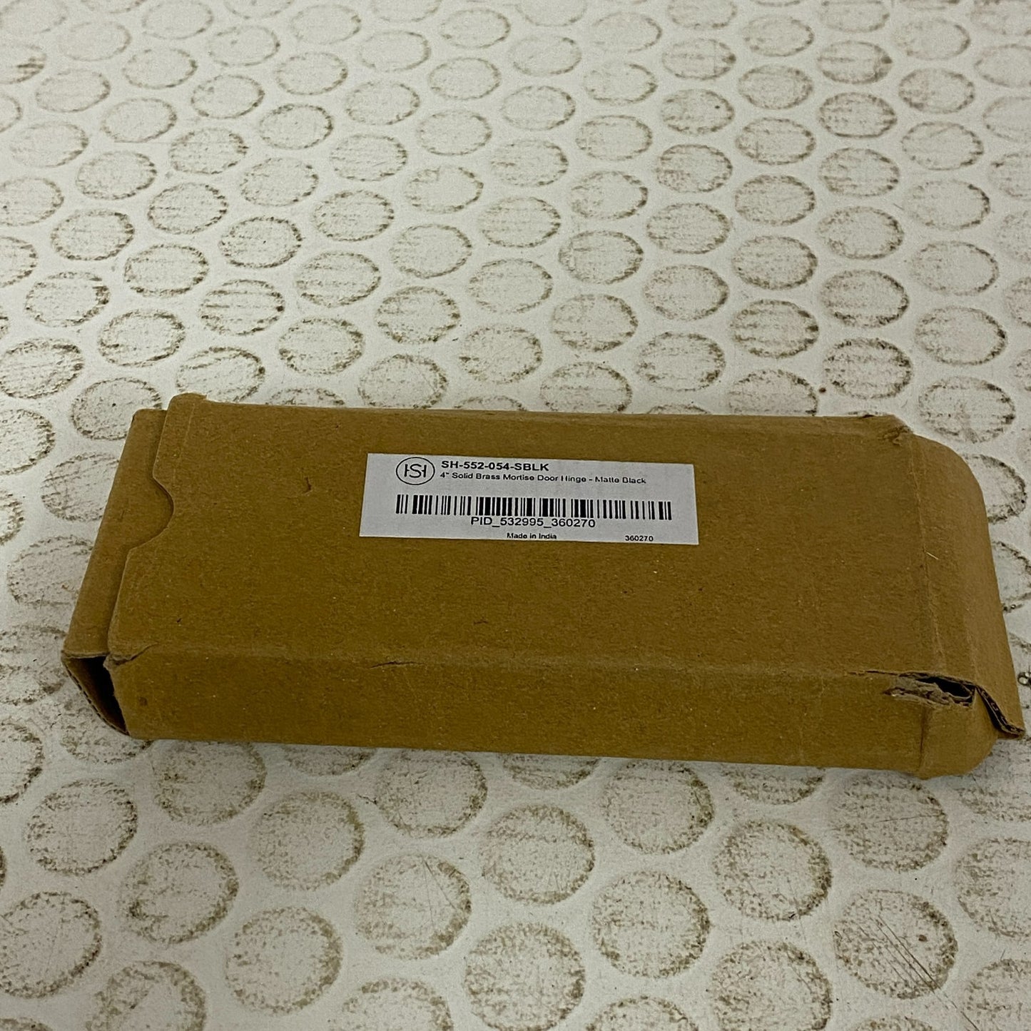 Signature Hardware 4" Solid Brass Mortise Door Hinge single pack Matte Black