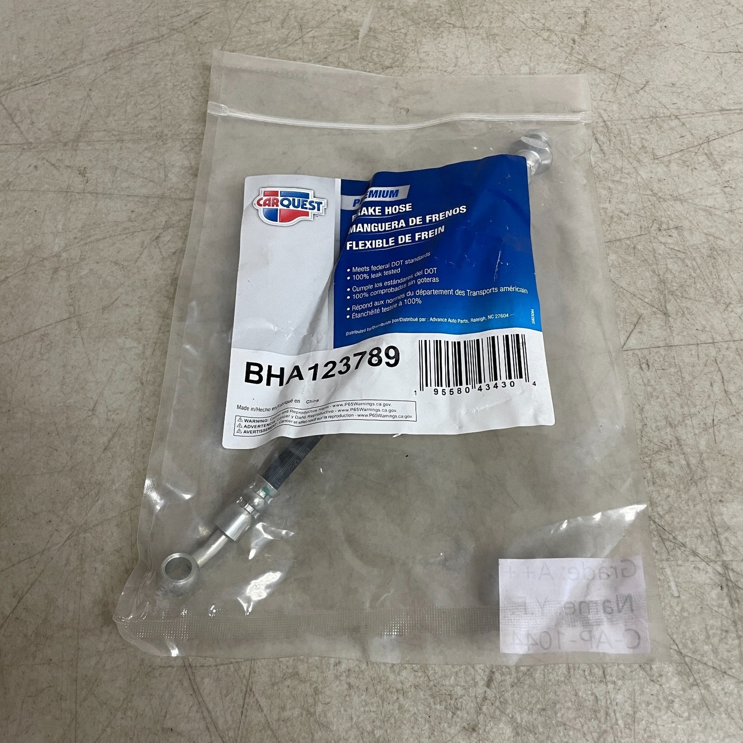 CarQuest Premium Brake Hose BHA123789