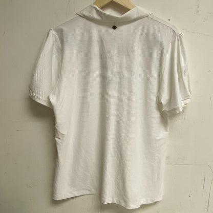 Calia Womens Puff Sleeve Golf Pure White Solid Short Sleeve WCG31005