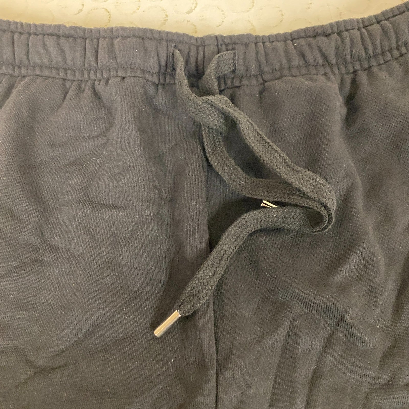 CALIA Womenâs French Terry High Rise Sweatshort Pure Black WAX12384