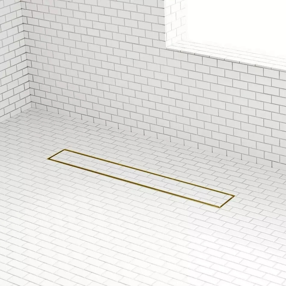 Signature Hardware 28" Cohen Linear Tile-in Shower Drain - Brushed Gold