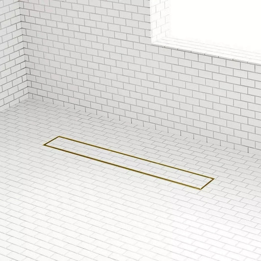 Signature Hardware 28" Cohen Linear Tile-in Shower Drain - Brushed Gold