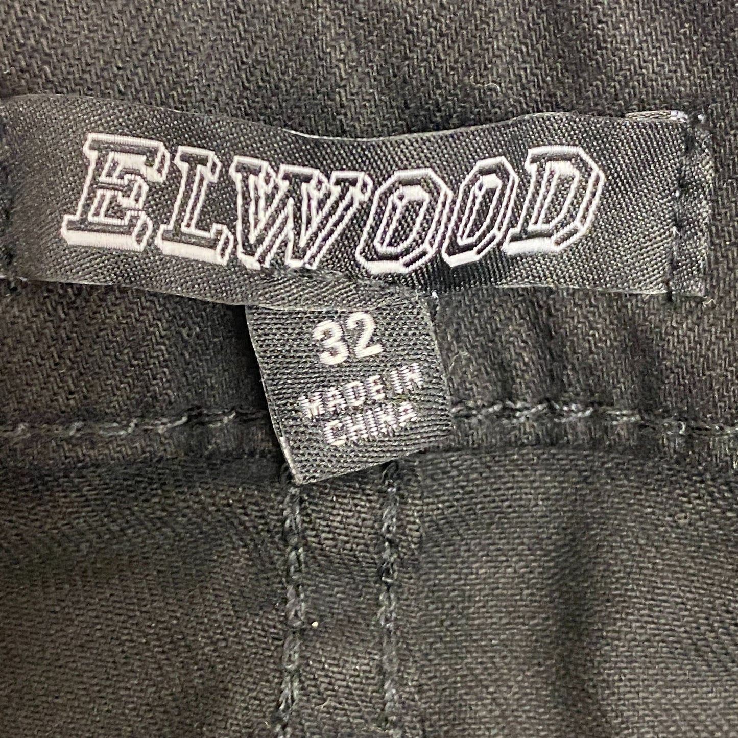 Elwood Men's Jeans Denim Slim Tapered Street Wear Black Size 32