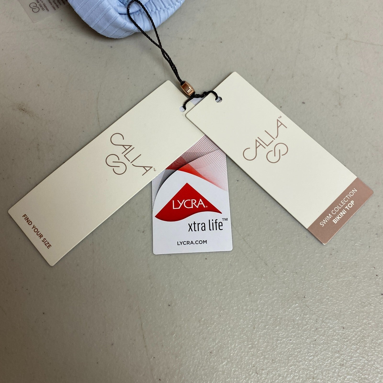 Calia WomensTriangle Cross Back Top Blue  Solid Stylish Trendy WSA22219R