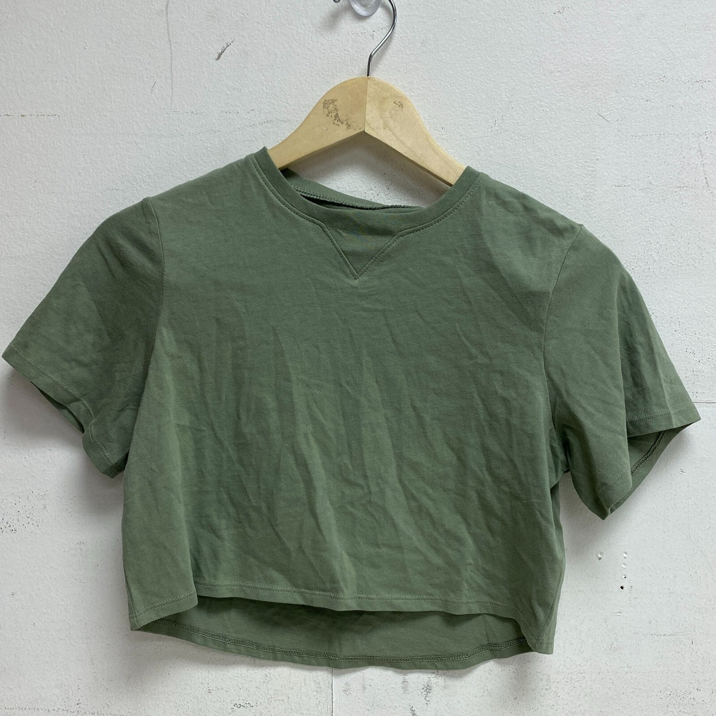 DSG Girl's Cut Off Short Sleeve Tee Olive Leaf DAG13118 Sporty Summer Trendy