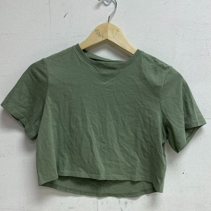 DSG Girl's Cut Off Short Sleeve Tee Olive Leaf DAG13118 Sporty Summer Trendy