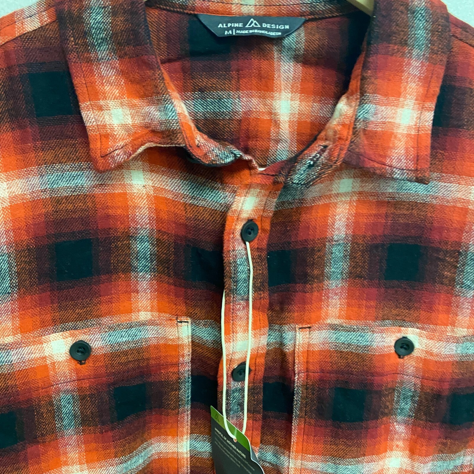 Alpine Design Men's AD M Brushed Flannel Long Sleeves Red Hickory Plaid ADM23300