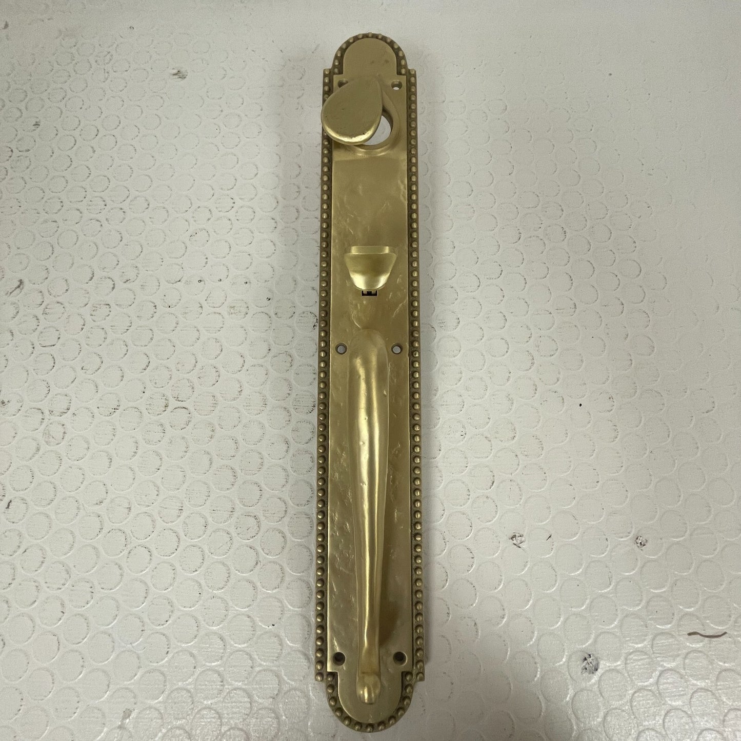 Signature Hardware Roman Entrance Door Set – Lever, Satin Brass, Left‑Hand