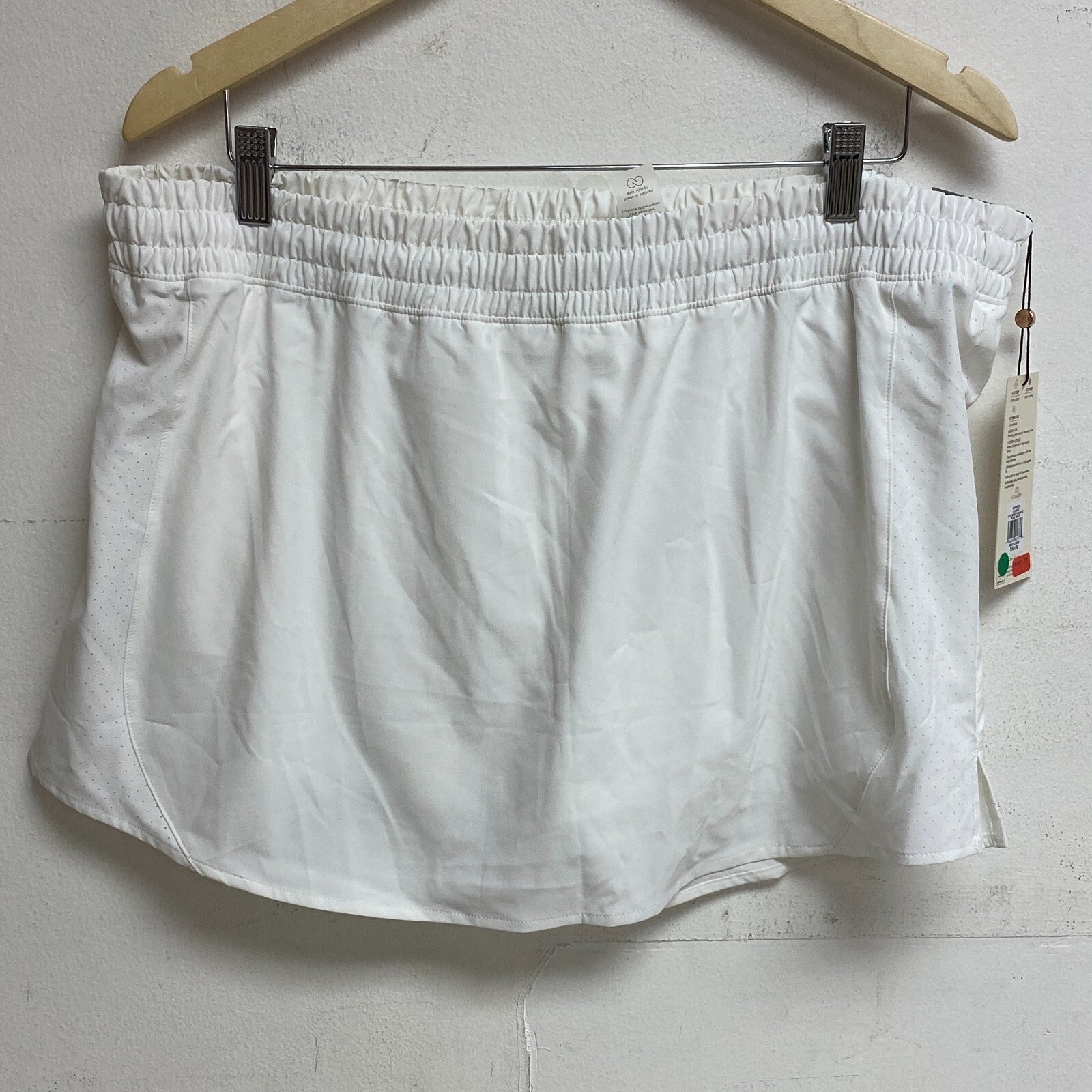 Calia Women Infinity Run Mid Rise Skort Relaxed Fit Pure White WAX12360W