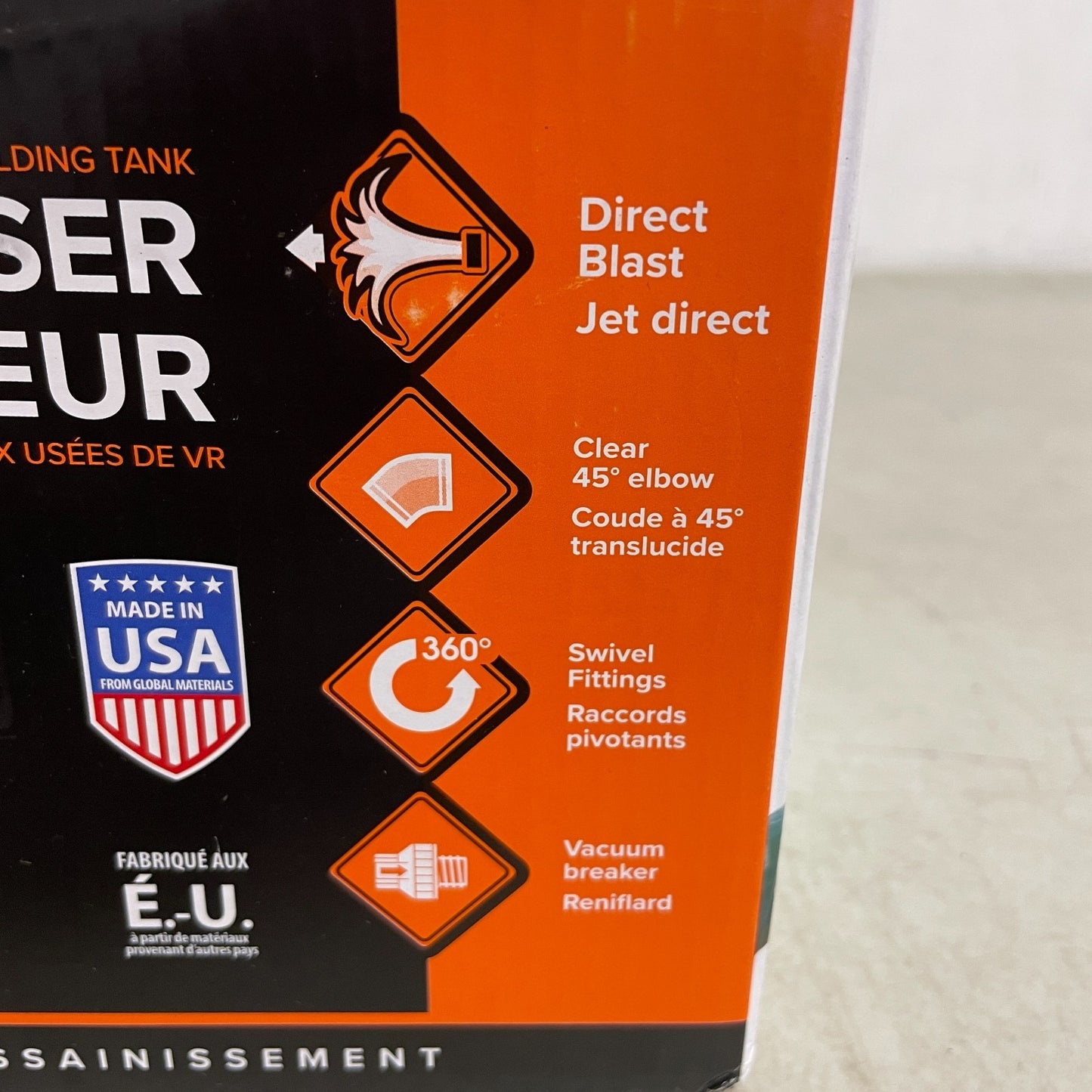 Camco Rhino Blaster RV Tank Rinser 39080 with Backflow Preventer Waste Cleaner