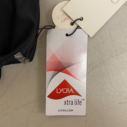 Calia Womens Shirred Cut Out One Piece Tummy Control Swimsuit Pure Black New!