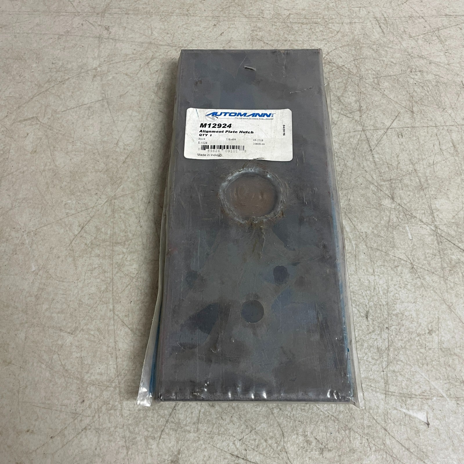 Automann Hutch H900 Alignment Plate 3⁄8″ Thick M12924
