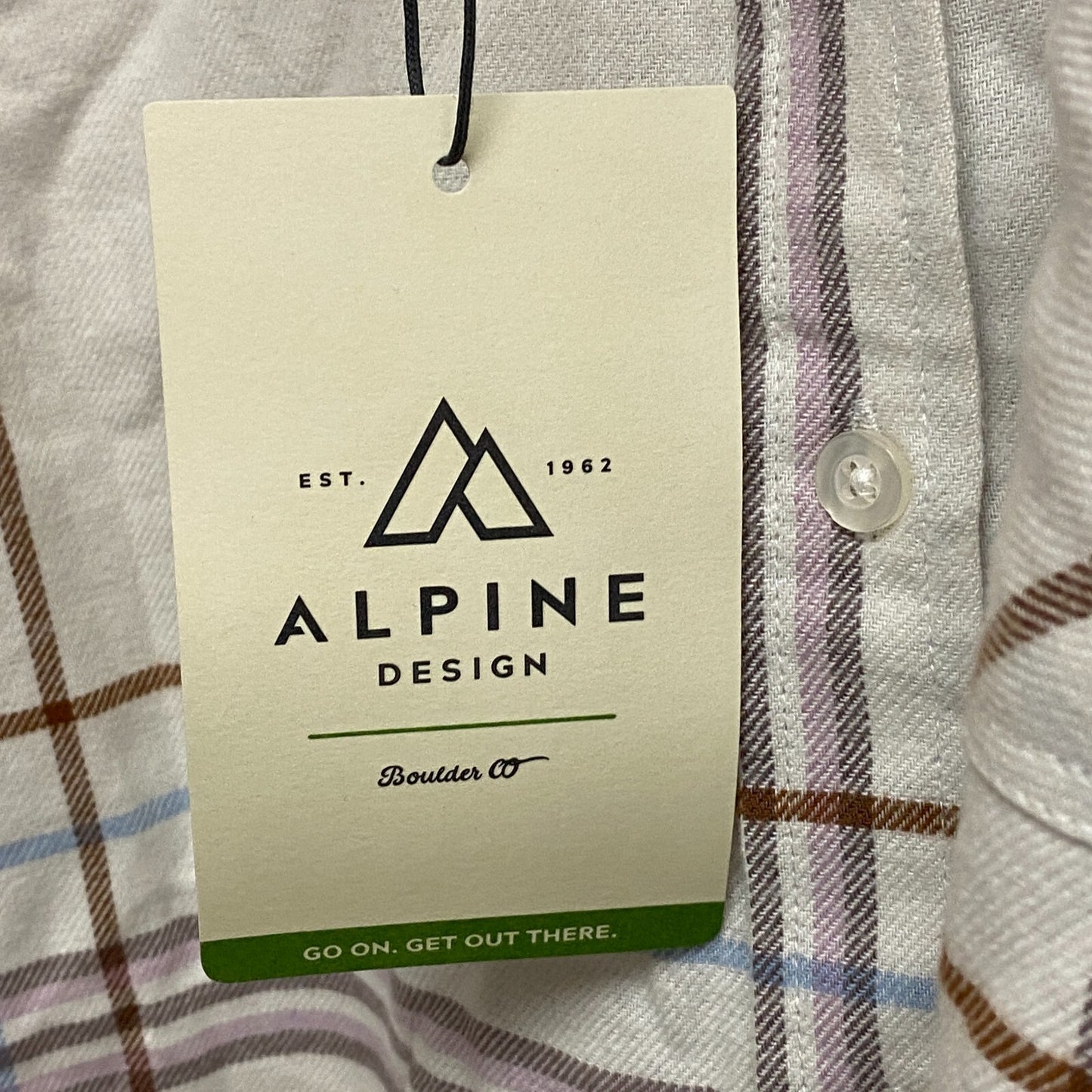 Alpine Design Women's Journey Oversized Flannel Shirt Mauve Mushroom Arrow Plaid
