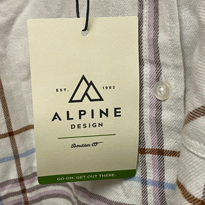 Alpine Design Women's Journey Oversized Flannel Shirt Mauve Mushroom Arrow Plaid