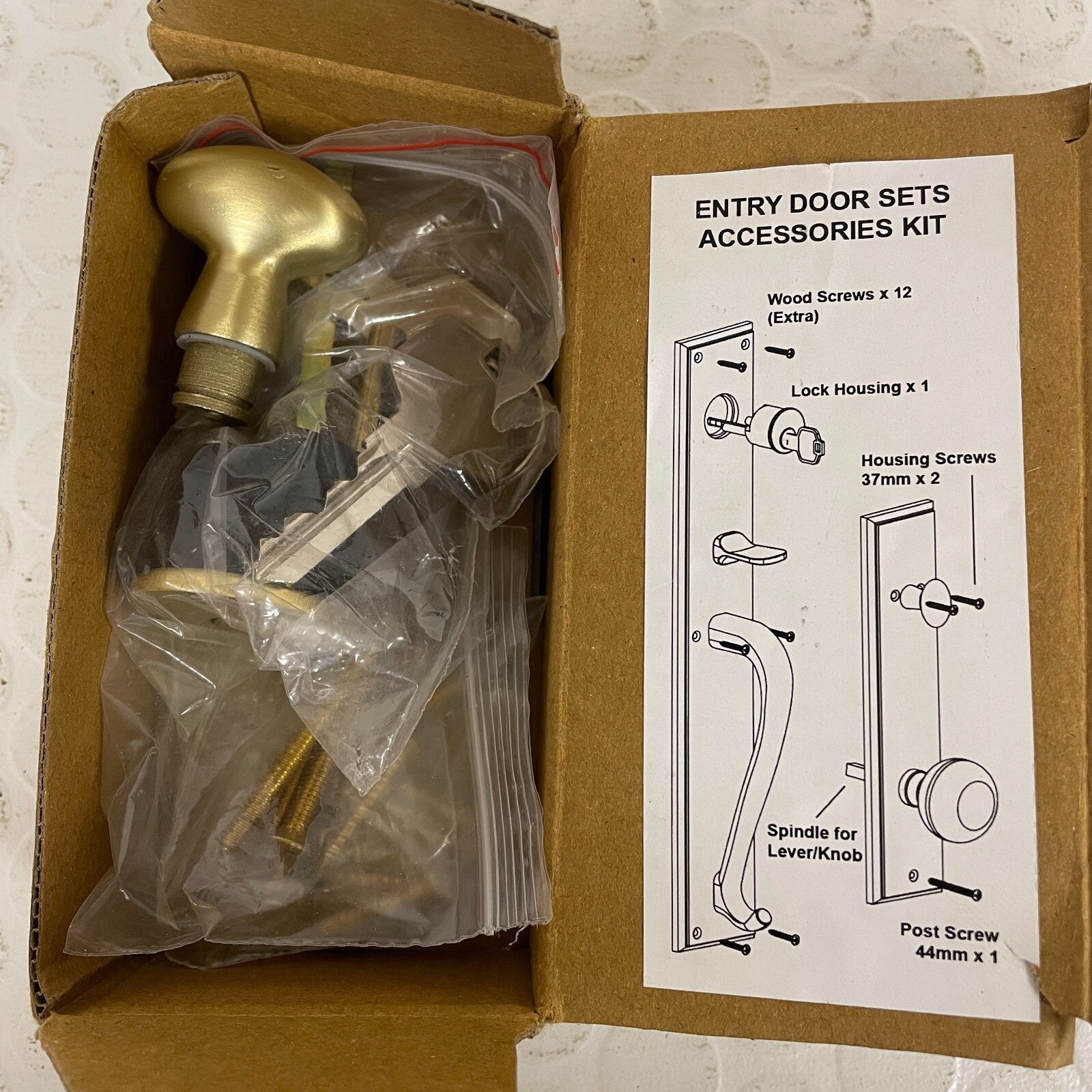 Signature Hardware Roman Entrance Door Set – Lever, Satin Brass, Left‑Hand