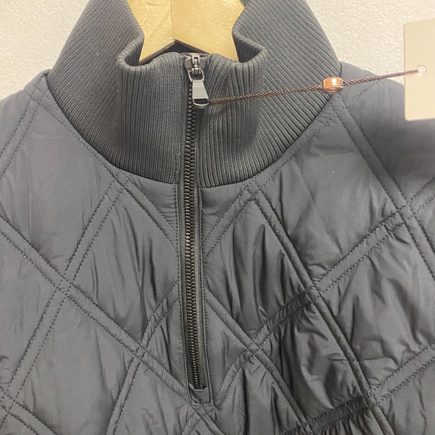 Calia Women's Outwear Quilted 1/2 Zip Pullover Jacket Pure Black WAX33055 New!