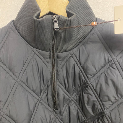 Calia Women's Outwear Quilted 1/2 Zip Pullover Jacket Pure Black WAX33055 New!