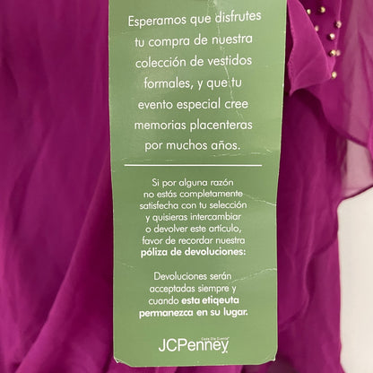 Dj Jaz 3/4 Split Sleeve Embellished Popover Sheath Dress Color: Orchid Size 4