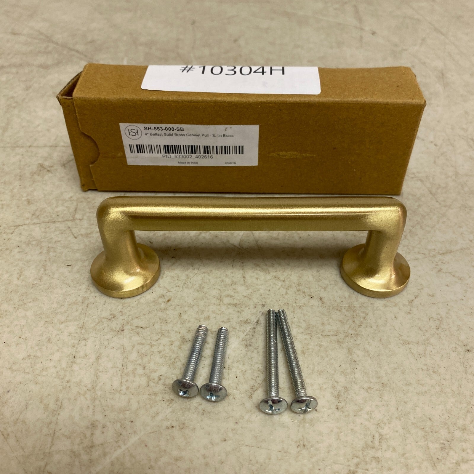 Signature Hardware 4" Belfast Solid Brass Cabinet Pull - Satin Brass