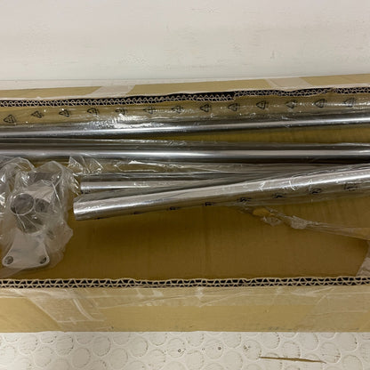 Signature Hardware 60"X 27" D-Shaped Solid Brass Shower Ring and Ceiling Support