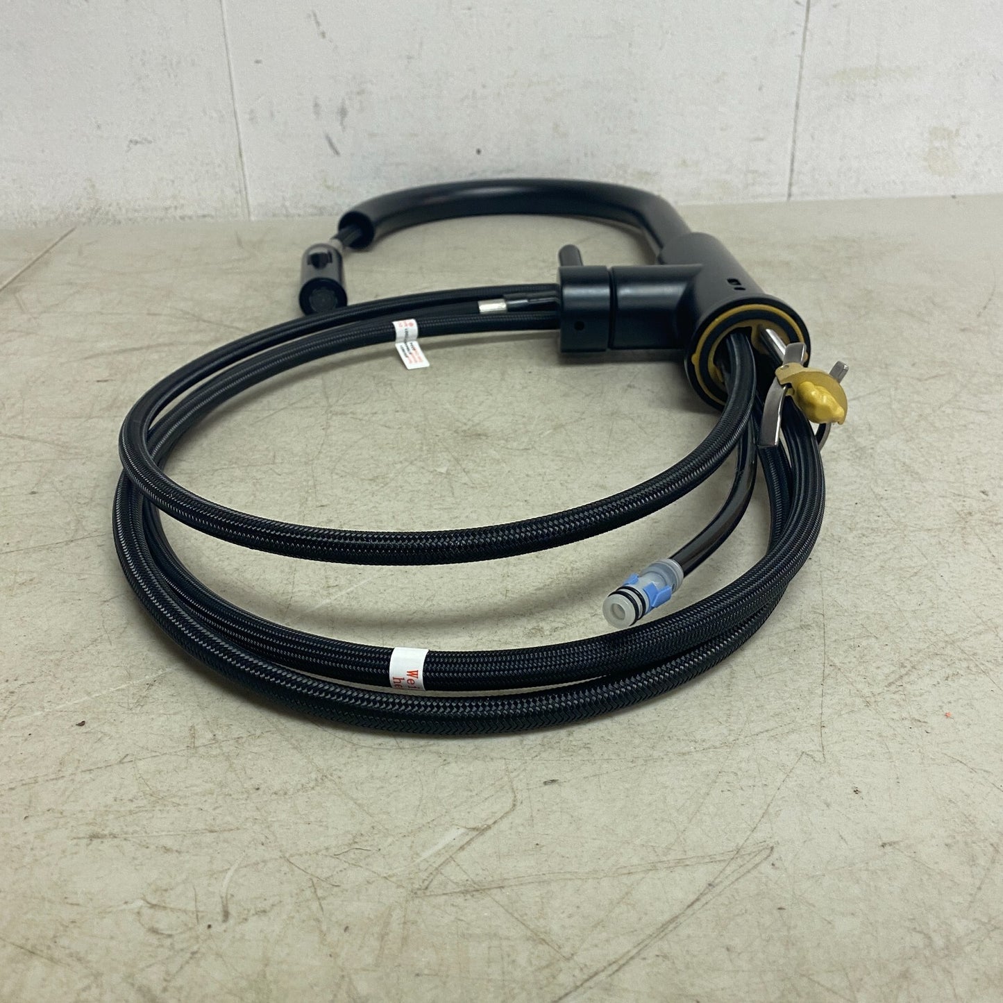 allen+roth Harlow Matte Black Single Handle Deck-mount Handle Commercial 5505651