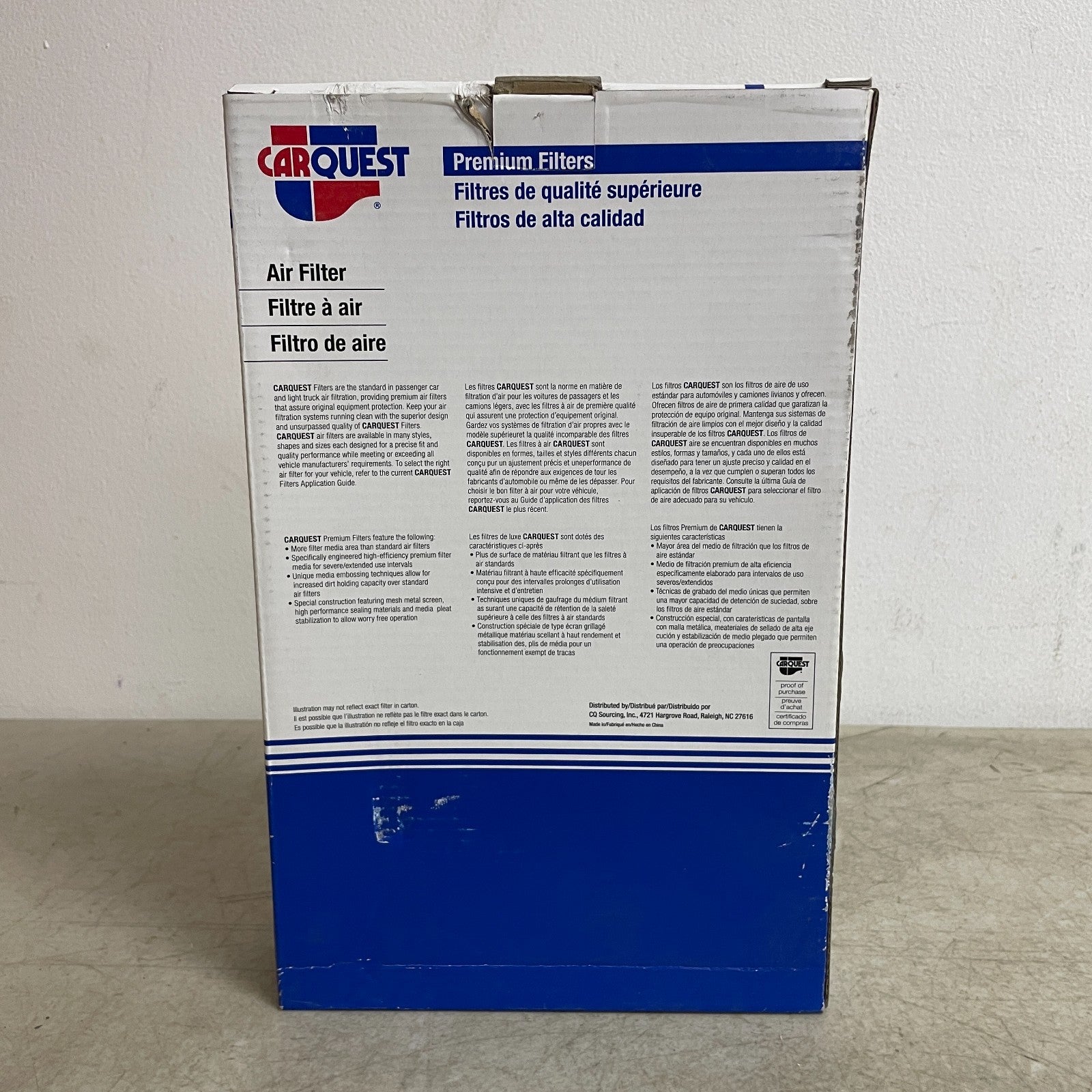 Carquest 88464 Premium Engine Air Filter 10″ × 6″ Direct Replacement