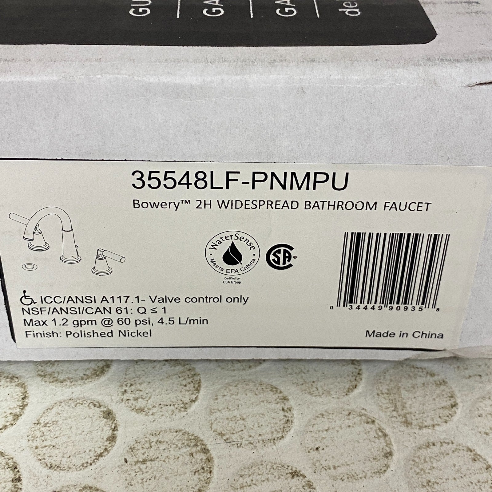 Delta Bowery 1.2 GPM Widespread Bathroom Faucet Polished Nickel