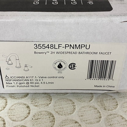 Delta Bowery 1.2 GPM Widespread Bathroom Faucet Polished Nickel