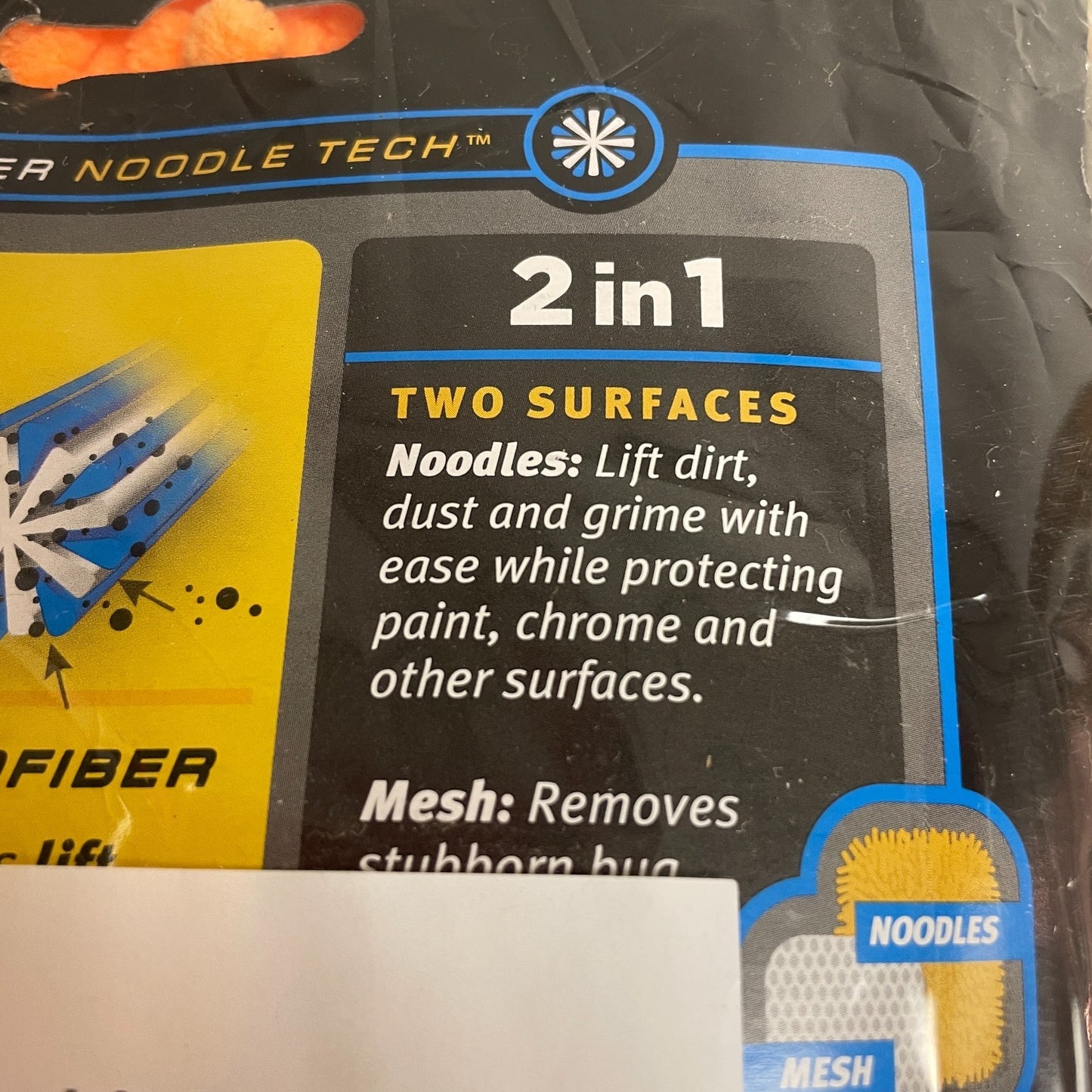 Armor All 2-in-1 Microfiber Noodle Wash Mitts 2-Pack Scratch-Free Car Cleaning