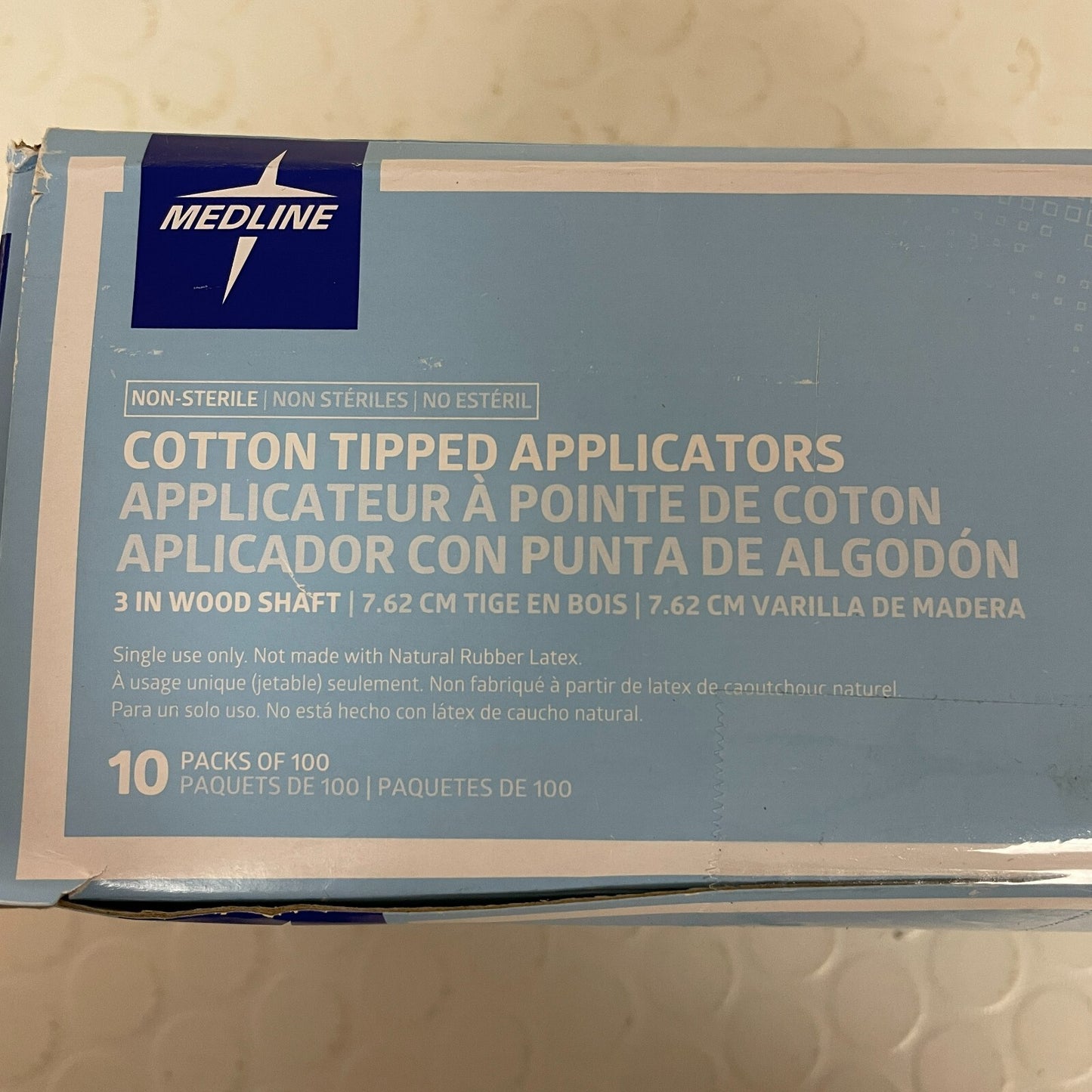 Medline Nonsterile Cotton Tipped Applicator Box of 1000