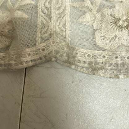 Blue Rain Womens Swim Coverup Creme Embroidered Floral Size Womens Large