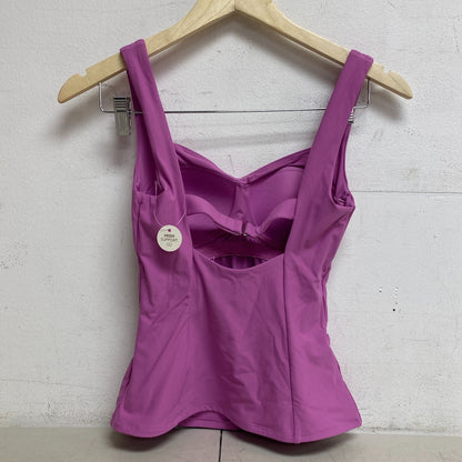 Calia Power Sculpt Swim High Support Tummy Control Tankini Geranium Purple New