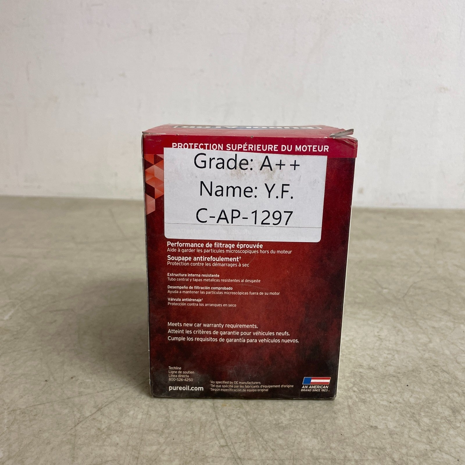 PurolatorONE L30257 Engine Oil Filter Full-Flow Spin-On 20-Micron 3/4-16 Thread