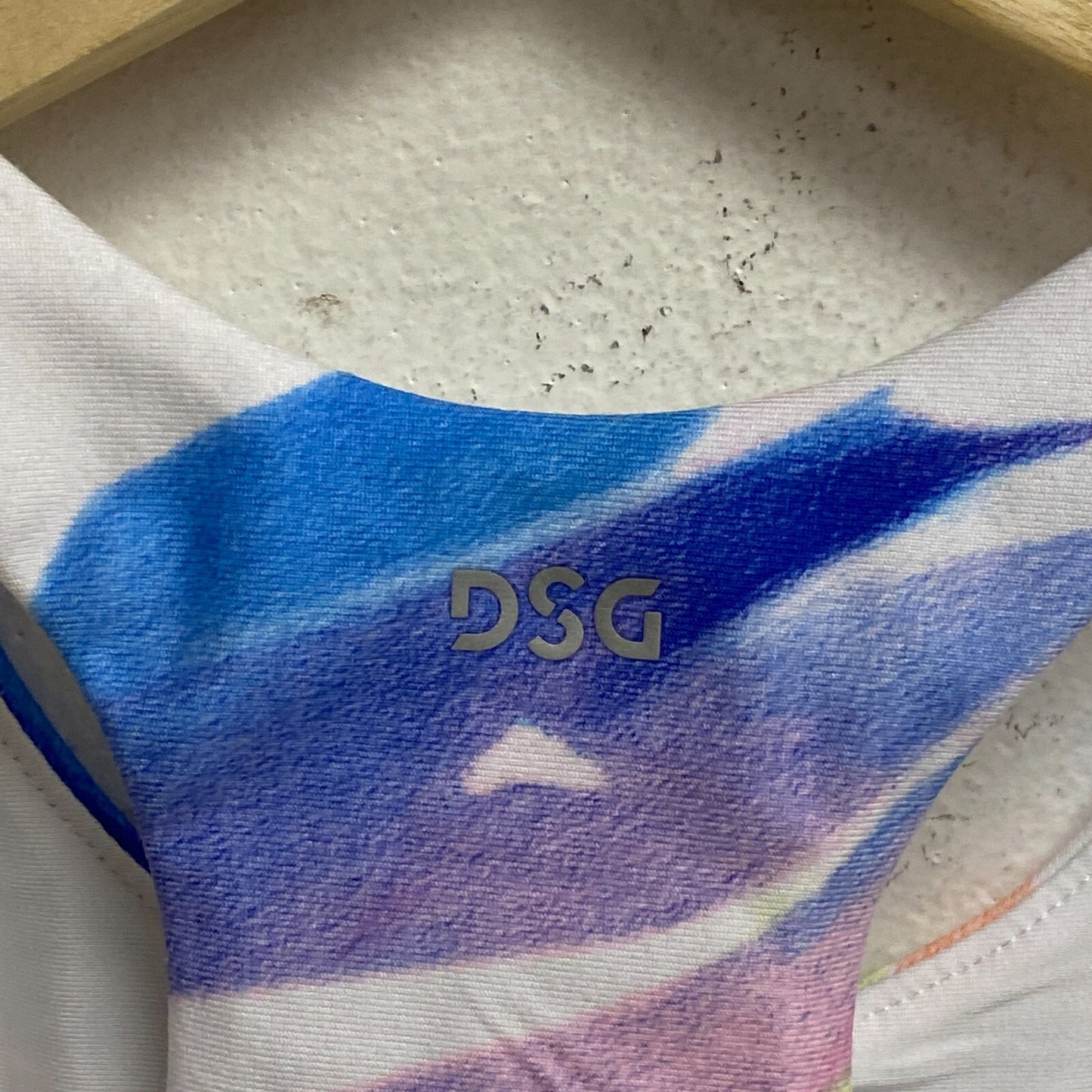 DSG Girls' Performance Shelf Bra Tank Swim Top Summer Watercolor DAG23712PRT