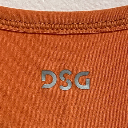DSG Girls Ruched Tank Sweet Persimmon Racerback Solid Sleeveless DAG13123