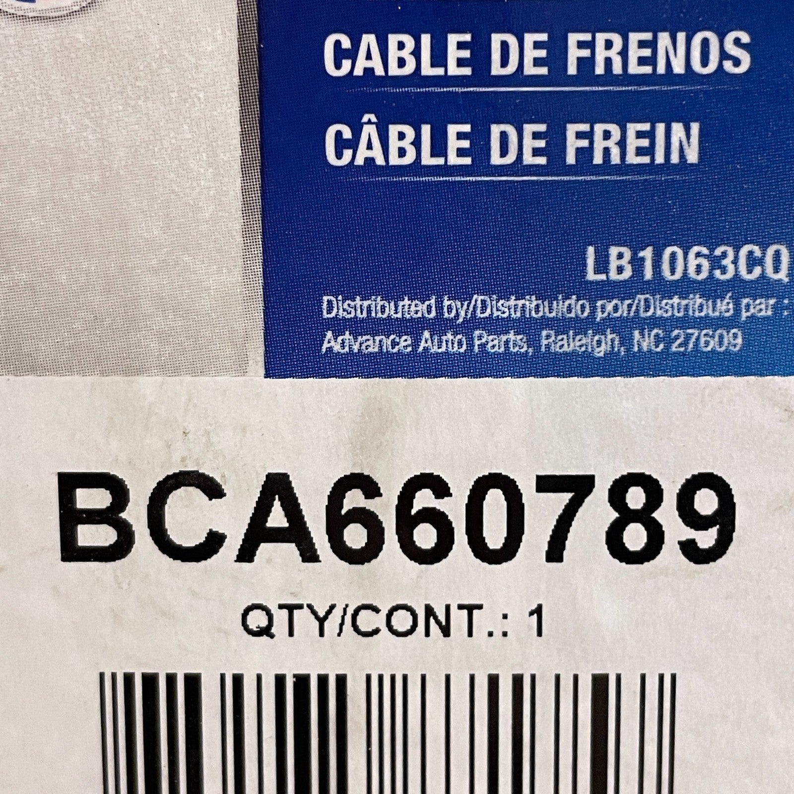 Carquest Wearever Parking Brake Cable BCA660789 Chevy Aveo/Aveo5 Suzuki Swift