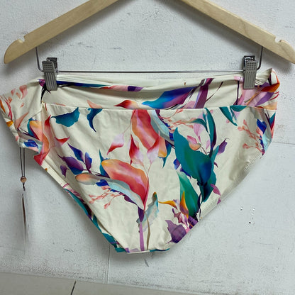 CALIA Women's Wide Banded High Leg Swim Bottoms Unbleached/Multi WSA23414PRT