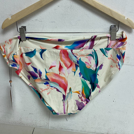 CALIA Women's Wide Banded High Leg Swim Bottoms Unbleached/Multi WSA23414PRT