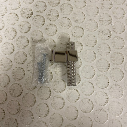 Signature Hardware Andrex Knurled Offset Cabinet Knob Polished Nickel SH553023PN