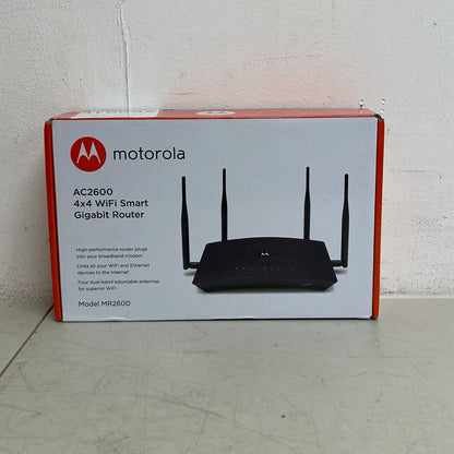 MOTOROLA AC2600 4x4 WiFi Smart Gigabit Router with Extended Range, Model MR2600